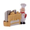 Resin Chef Figures Decorative Ornaments,Kitchen Decor,Cook Café Bar Statue, French Chef Figurines with Tray Message Board - Image 3