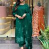 Chic Cotton Delight ? Embroidered Floral Printex Dress (XXL) - Image 6