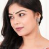 Women Traditional Silver AZ838-OXidised Jhumka Set | German Silver Chand Baliyan & Jhumkas Earrings for Women | Birthday & Anniversary Gift -AZ838-OX-ER49 - Image 2