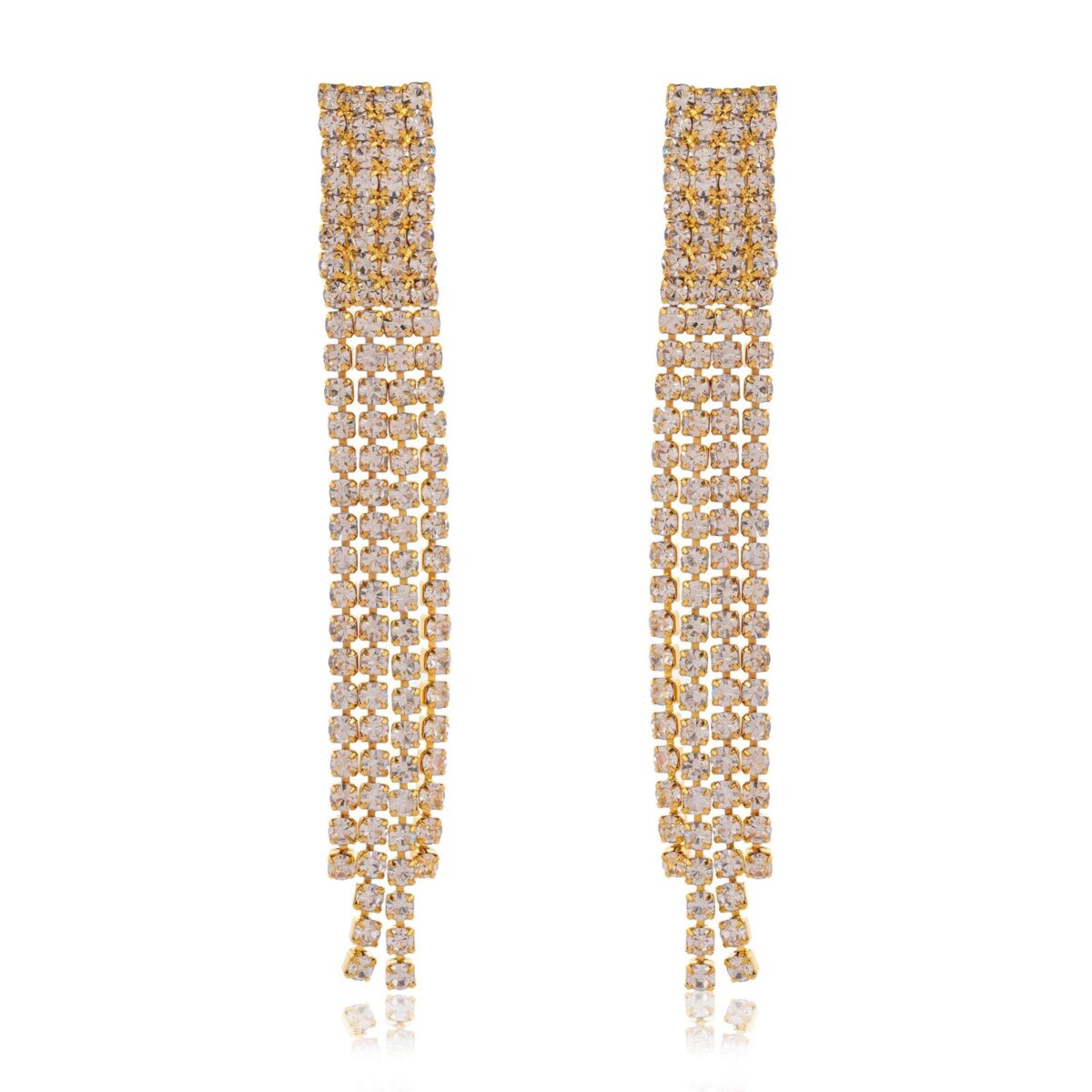 Women's Rose Gold Color Long Danglers Earrings for Women Party Wear - Image 4