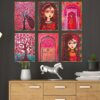 Set of Six Wall Paintings for Wall Dacoration Golden Framed Wall Paintings for Living Room & Bedroom Wall Art for Home Decoration & Office Wall Décor (17x13 inch CH-GD6-4)