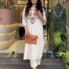 Women's Cotton Ethnic Set with Kurta, Palazzo & Dupatta(L) - Image 2