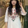 Women's Cotton Ethnic Set with Kurta, Palazzo & Dupatta(L) - Image 4