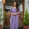 Effortless Elegance ? Embroidered Kurta Pant Set in Soft Cotton Slub (L) - Image 3