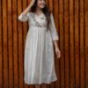 Artfully Adorned ? Women's XXL Dress in Cotton with Floral Embroidery(M) - Image 7