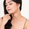 Women's Rose Gold Color Long Danglers Earrings for Women Party Wear - Image 3