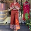 Laidback Luxe ? Embroidered Floral Dress with Printed Touch (M) - Image 2