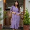 Effortless Elegance ? Embroidered Kurta Pant Set in Soft Cotton Slub (L) - Image 4