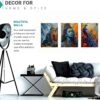 Set of Three Wall Paintings for Wall Dacoration Golden Framed Wall Paintings for Living Room & Bedroom Wall Art for Home Decoration & Office Wall Décor (24x18 inch CH-GD3-8) - Image 3