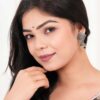 Women Traditional Silver AZ838-OXidised Jhumka Set | German Silver Chand Baliyan & Jhumkas Earrings for Women | Birthday & Anniversary Gift -AZ838-OX-ER50 - Image 3