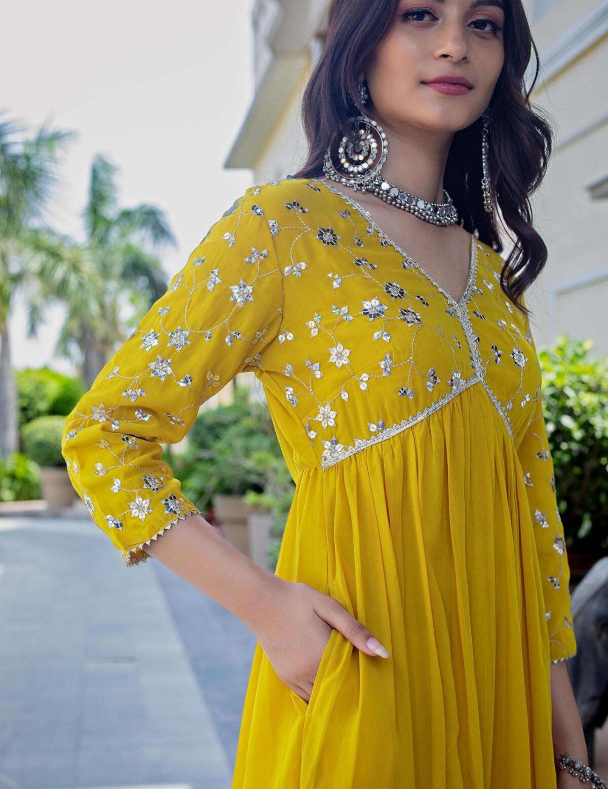 3-Piece Cotton Kurta Set for Women ? Kurta, Palazzo & Dupatta(XL) - Image 3