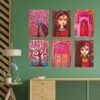 Set of Six Wall Paintings for Wall Dacoration Golden Framed Wall Paintings for Living Room & Bedroom Wall Art for Home Decoration & Office Wall Décor (17x13 inch CH-GD6-4) - Image 3