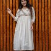 Artfully Adorned ? Women's XXL Dress in Cotton with Floral Embroidery(M) - Image 6